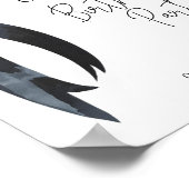 ブラックボウモダン誕生日へようこそ ポスター (角)