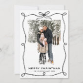 ブラックボウリボンのおかしなメリークリスマス 2枚の写真 シーズンカード (正面)