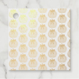 ブラックボウ付きピンクカボチャ フェイバータグ