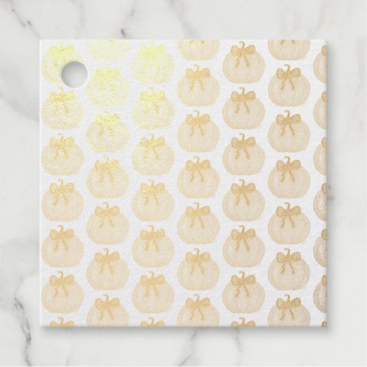 ブラックボウ付きピンクカボチャ フェイバータグ (正面)