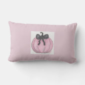 ブラックボウ付きピンクカボチャ ランバークッション (裏面)