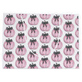 ブラックボウ付きピンクカボチャ ラージペーパーバッグ (裏面)