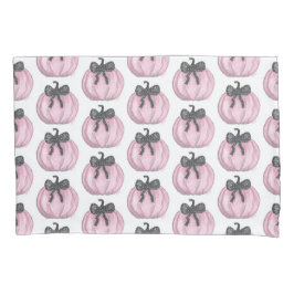 ブラックボウ付きピンクカボチャ 枕カバー