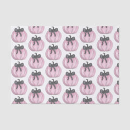 ブラックボウ付きピンクカボチャ 薄葉紙