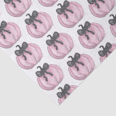 ブラックボウ付きピンクカボチャ 薄葉紙 (詳細)