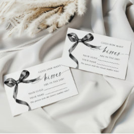 ブラックボウ何人のキスシャワーゲームカード プレイスカード