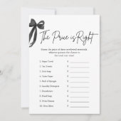 ブラックボウ価格は右ブライダルシャワーゲーム 招待状 (正面)