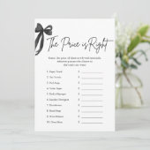 ブラックボウ価格は右ブライダルシャワーゲーム 招待状 (スタンド正面)