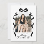 ブラックボウ写真メリークリスマスアーチ シーズンカード (正面)