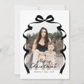 ブラックボウ写真メリークリスマスアーチ シーズンカード (正面)