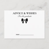 ブラックボウ卒業アドバイスとホイッシュ エンクロージャーカード (正面)