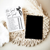 ブラックボウ彼は彼女はブライダルシャワーゲームを言った 招待状