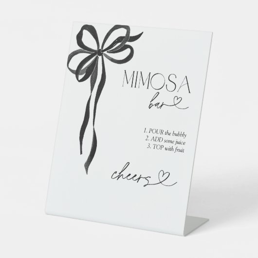 ブラックボウ彼女が結んでいる結び目ミモサバー 台座サイン (正面)