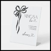 ブラックボウ彼女が結んでいる結び目ミモサバー 台座サイン