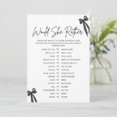 ブラックボウ彼女はむしろブライダルシャワーゲーム 招待状 (スタンド正面)