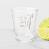 ブラックボウ彼女は結び目のブライダルシャワー ショットグラス (裏面)