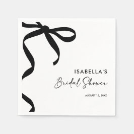 ブラックボウ彼女は結び目のブライダルシャワー スタンダードカクテルナプキン