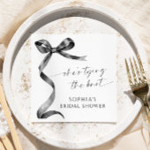 ブラックボウ彼女は結び目のブライダルシャワー スタンダードカクテルナプキン