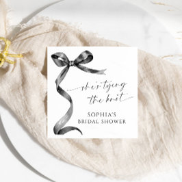 ブラックボウ彼女は結び目のブライダルシャワー スタンダードカクテルナプキン