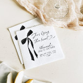 ブラックボウ彼女は結び目のブライダルシャワー スタンダードカクテルナプキン