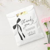 ブラックボウ彼女は結び目のブライダルシャワー フェイバーバッグ (封をした状態)