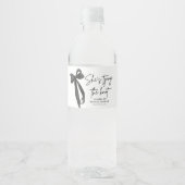 ブラックボウ彼女は結び目のブライダルシャワー ペットボトルラベル (正面)