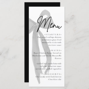 ブラックボウ彼女は結び目のブライダルシャワー メニュー