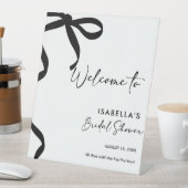 ブラックボウ彼女は結び目のブライダルシャワー 台座サイン (インサイチュ)