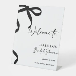 ブラックボウ彼女は結び目のブライダルシャワー 台座サイン