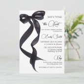 ブラックボウ彼女は結び目のブライダルシャワー 招待状 (スタンド正面)