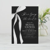 ブラックボウ彼女は結び目のブライダルシャワー 招待状 (スタンド正面)
