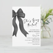 ブラックボウ彼女は結び目のブライダルシャワー 招待状 (スタンド正面)