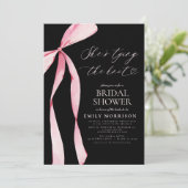 ブラックボウ彼女は結び目のブライダルシャワー 招待状 (スタンド正面)