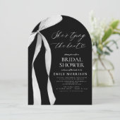 ブラックボウ彼女は結び目のブライダルシャワー 招待状 (スタンド正面)