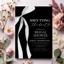 ブラックボウ彼女は結び目のブライダルシャワー