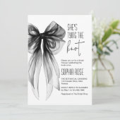 ブラックボウ彼女は結び目のブライダルシャワー 招待状 (スタンド正面)