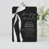 ブラックボウ彼女は結び目のブライダルシャワー 招待状 (スタンド正面)