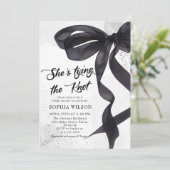 ブラックボウ彼女は結び目のブライダルシャワー 招待状 (スタンド正面)