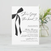 ブラックボウ彼女は結び目のブライダルシャワー 招待状 (スタンド正面)