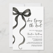 ブラックボウ彼女は結び目のブライダルシャワー 招待状 (正面)
