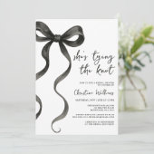 ブラックボウ彼女は結び目のブライダルシャワー 招待状 (スタンド正面)
