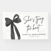 ブラックボウ彼女は結び目のブライダルシャワー 横断幕 (横)