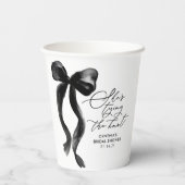 ブラックボウ彼女は結び目のブライダルシャワー 紙コップ (裏面)