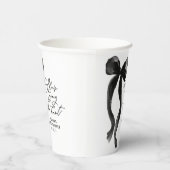 ブラックボウ彼女は結び目のブライダルシャワー 紙コップ (右)