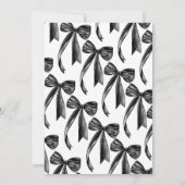 ブラックボウ彼女は結び目のブライダルブランチ 招待状 (裏面)
