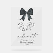 ブラックボウ彼女は結び目を結んでいるブライダルへようこそ アクリルサイン (正面)