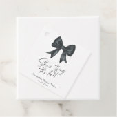 ブラックボウ彼女は結び目ブライダルシャワー フェイバータグ (インサイチュ)