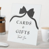 ブラックボウ彼女は結び目ブライダルシャワー 台座サイン (インサイチュ)