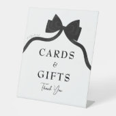 ブラックボウ彼女は結び目ブライダルシャワー 台座サイン (正面)
