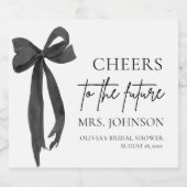 ブラックボウ応援トゥザフューチャーブライダルシャワー スパークリングワインラベル (シングルラベル)